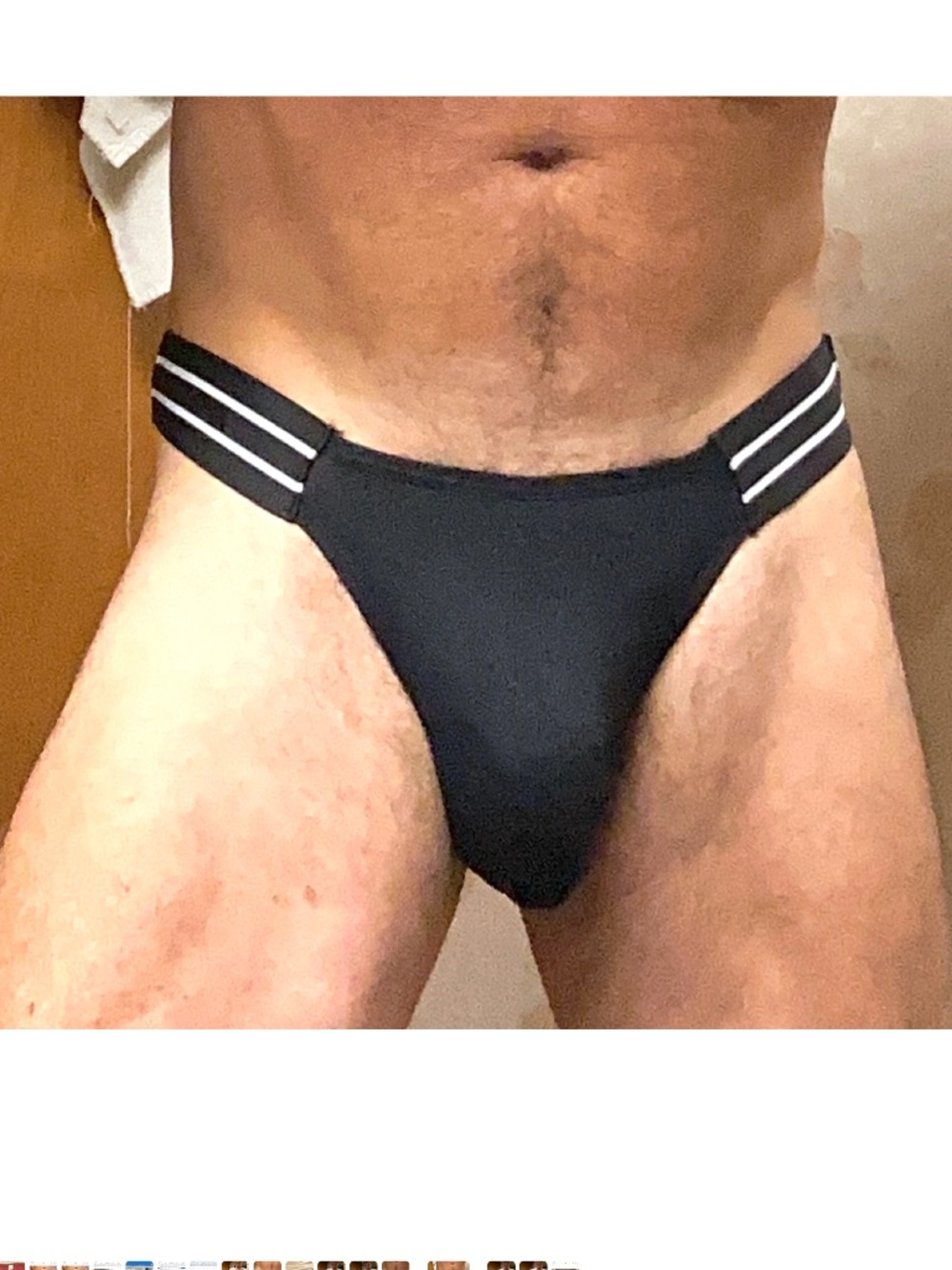 Sexy black ribbed brief, medium